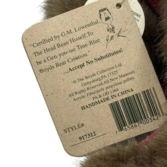 Boyds Bears & Friends "Mrs. Baybeary" Collectible Teddy Bear With Hooded Cape - Picture 6 of 8